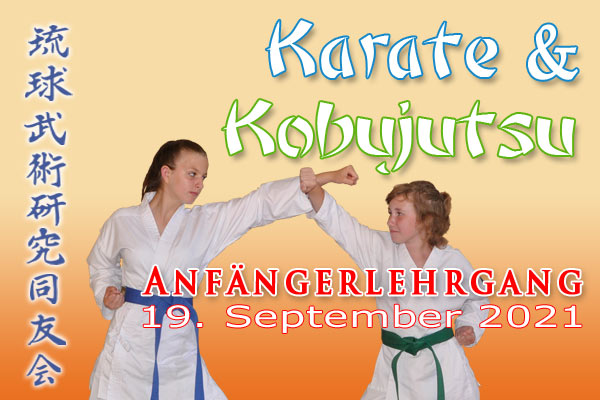 Anfängerkurs für Shima Ha Shorin Ryu Karate und Yamanni Ryu Kobujutsu 2021, Lisa Waage und Lilly Kluge